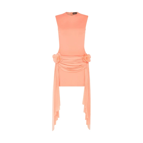 David Koma Drape Overlay Sleeveless Mini Dress