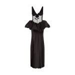 David Koma Lace Rose And Puff Skirt Detail Gown
