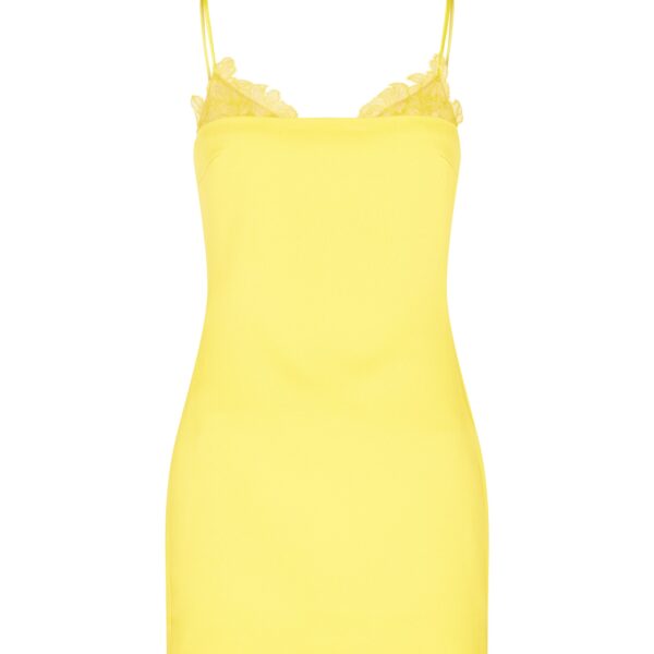 David Koma Lace Trim Detail Mini Dress