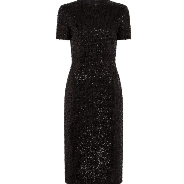 David Koma Sequin Boucle Midi Dress