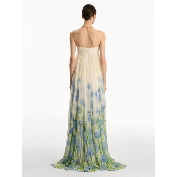 Oscar de la Renta Degradé Allium Chiffon Gown - Oscar de la Renta Dresses - American Couture - Shop at Coveti