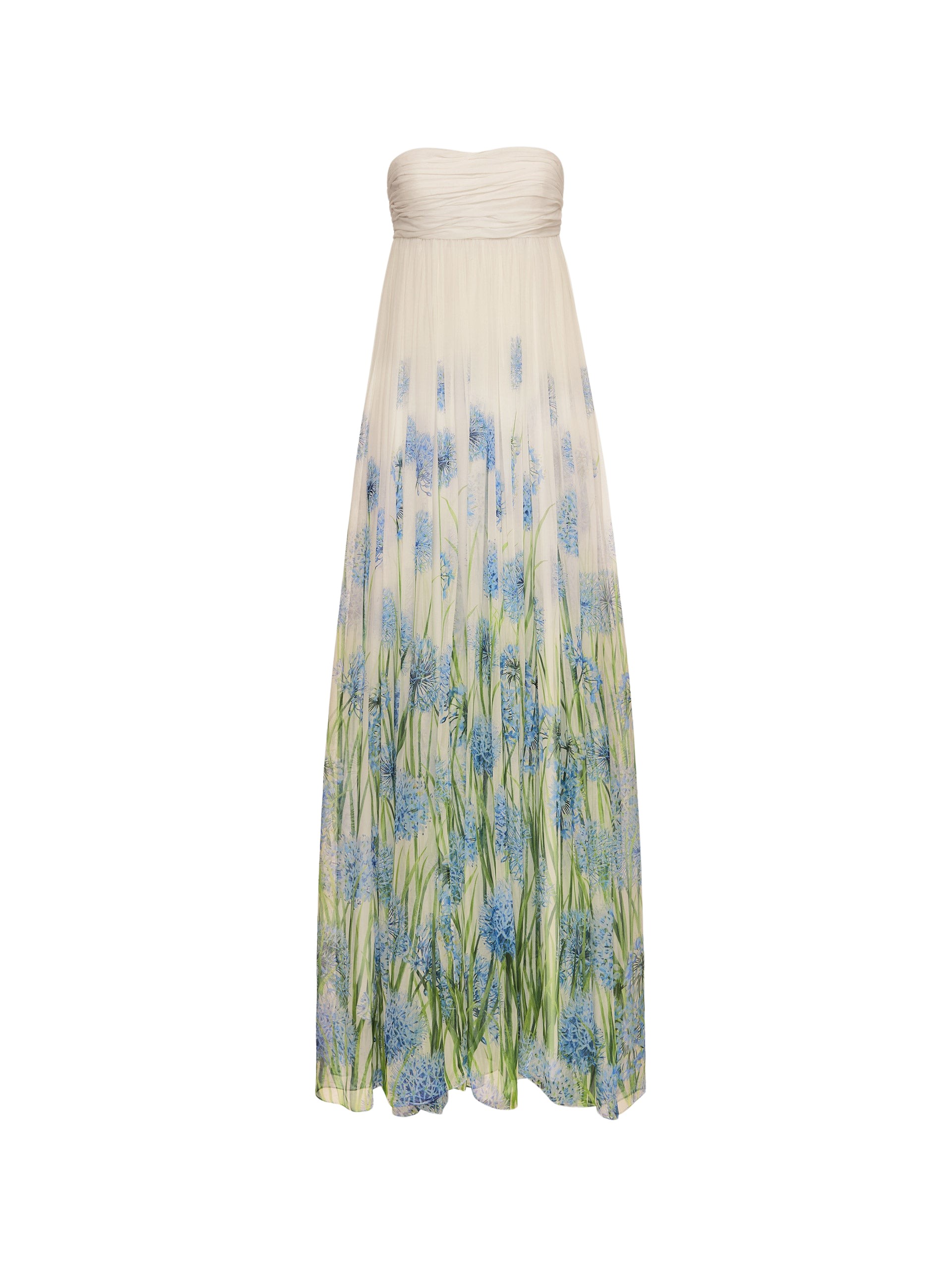 Oscar de la Renta Degradé Allium Chiffon Gown