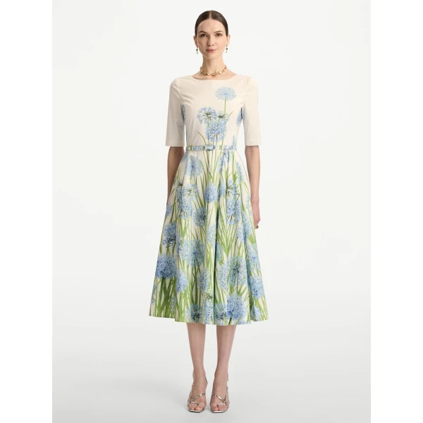 Oscar de la Renta Degradé Allium Cotton Poplin Dress - Oscar de la Renta Dresses - American Couture - Shop at Coveti