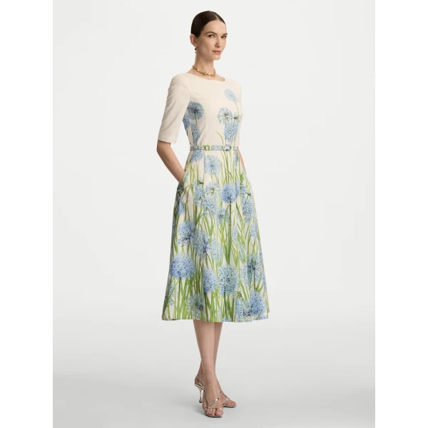 Oscar de la Renta Degradé Allium Cotton Poplin Dress - Oscar de la Renta Dresses - American Couture - Shop at Coveti