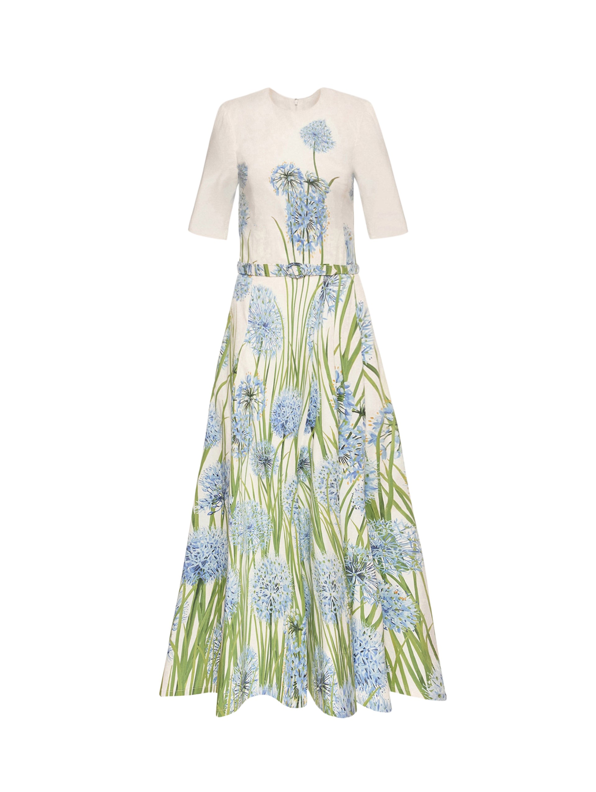 Oscar de la Renta Degradé Allium Cotton Poplin Dress