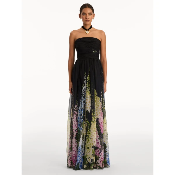 Oscar de la Renta Degradé Foxglove Chiffon Gown - Oscar de la Renta Dresses - American Couture - Shop at Coveti