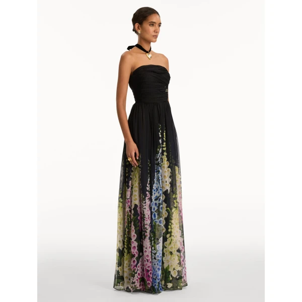 Oscar de la Renta Degradé Foxglove Chiffon Gown - Oscar de la Renta Dresses - American Couture - Shop at Coveti