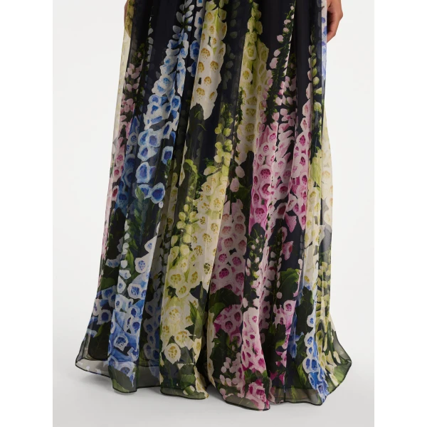 Oscar de la Renta Degradé Foxglove Chiffon Gown - Oscar de la Renta Dresses - American Couture - Shop at Coveti