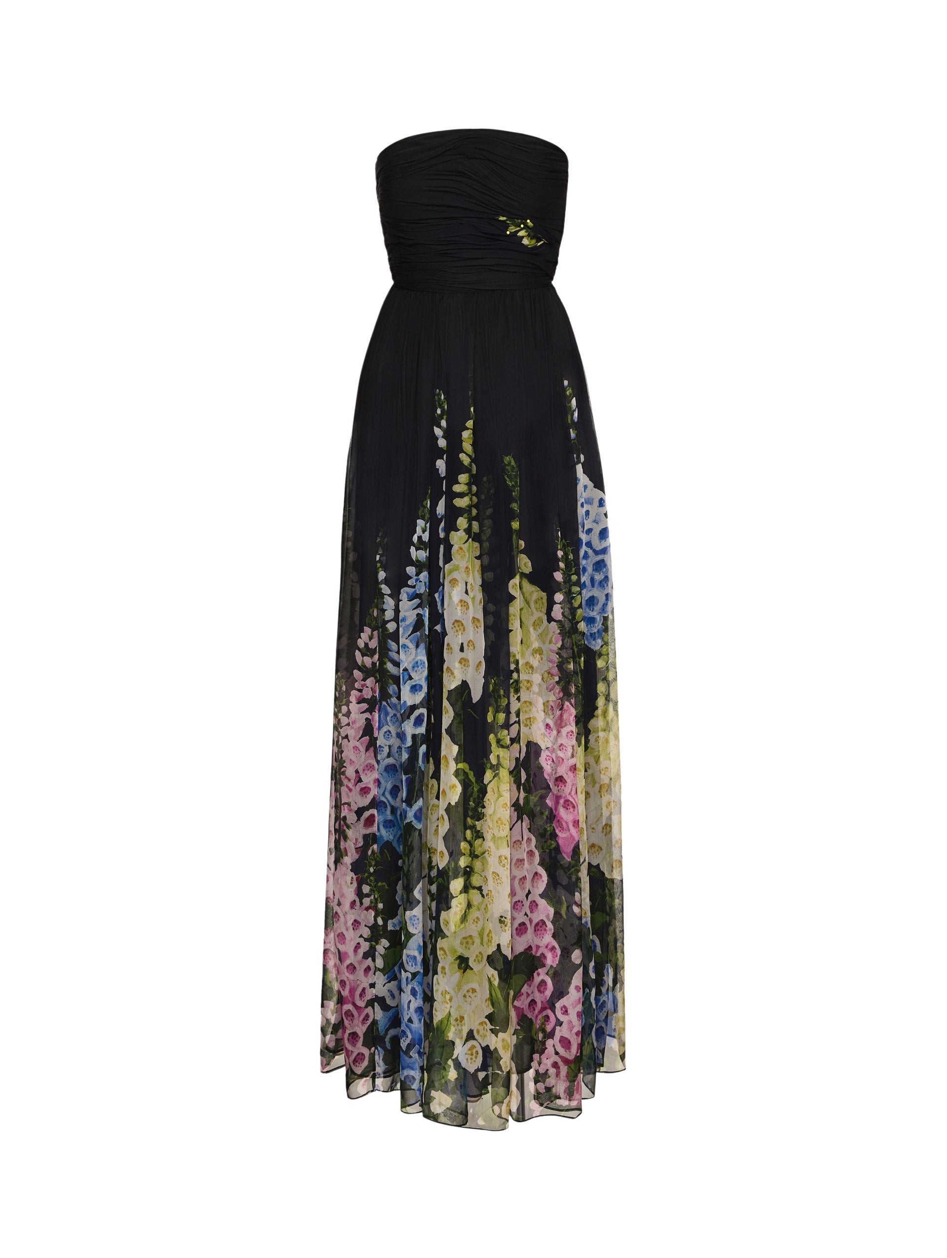 Oscar de la Renta Degradé Foxglove Chiffon Gown