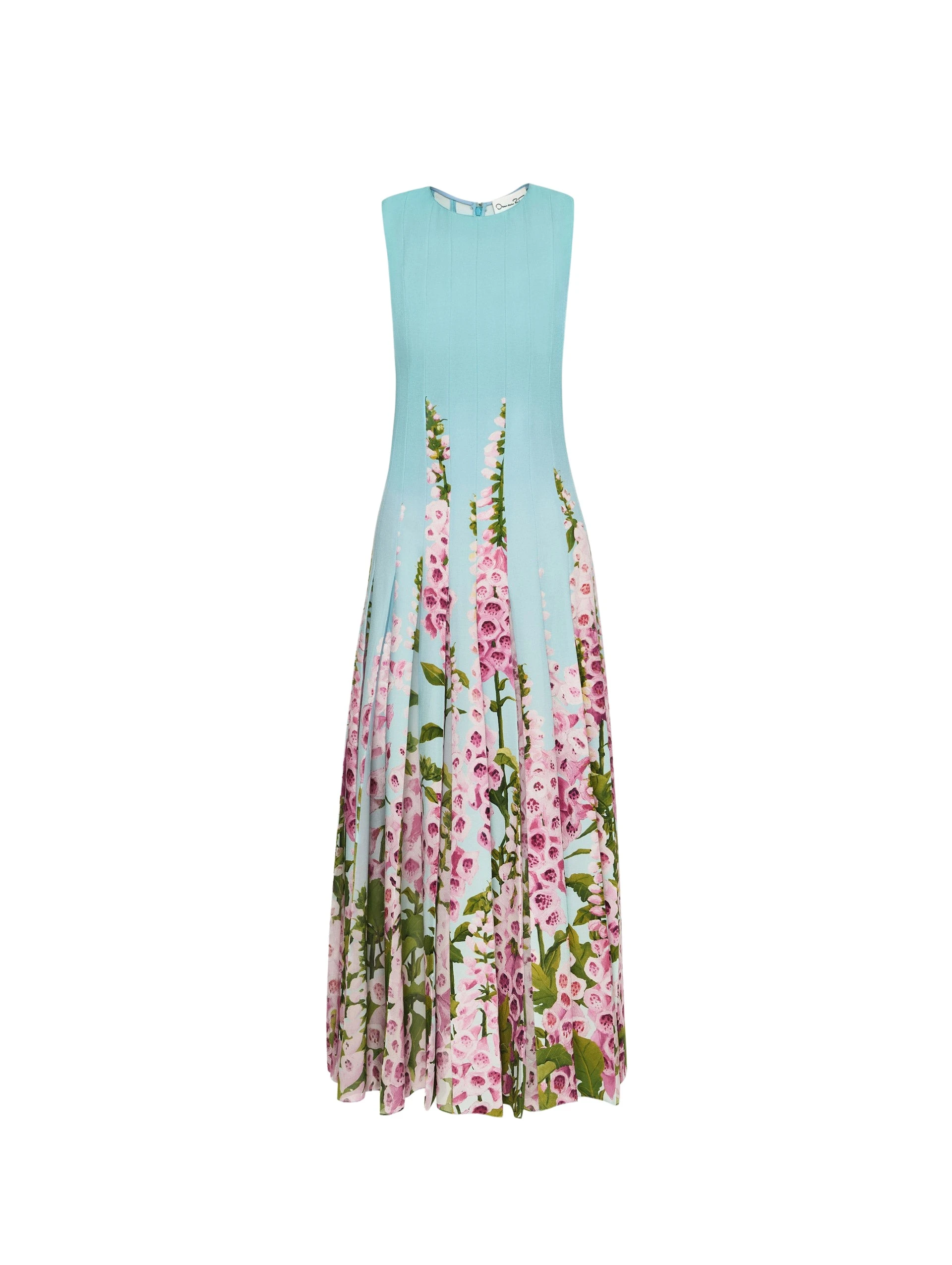 Degrade-Foxglove-Chiffon-Inset-Dress-Oscar-de-la-Renta-Dresses85756_nobg Oscar de la Renta Degradé Foxglove Chiffon Inset Dress - Oscar de la Renta Dresses - American Couture - Shop at Coveti