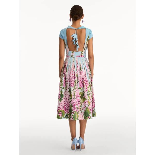 Oscar de la Renta Degradé Foxglove Cotton Poplin Dress - Oscar de la Renta Dresses - American Couture - Shop at Coveti