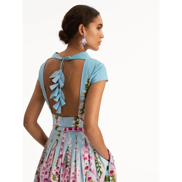 Oscar de la Renta Degradé Foxglove Cotton Poplin Dress - Oscar de la Renta Dresses - American Couture - Shop at Coveti