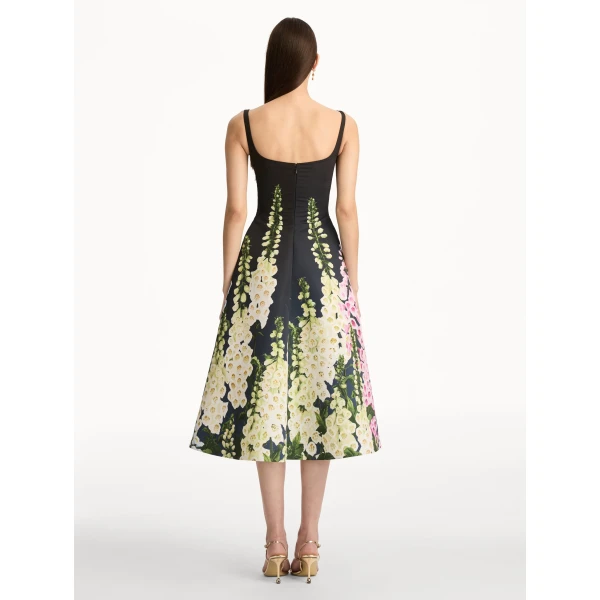 Oscar de la Renta Degradé Foxglove Faille Dress - Oscar de la Renta Dresses - American Couture - Shop at Coveti