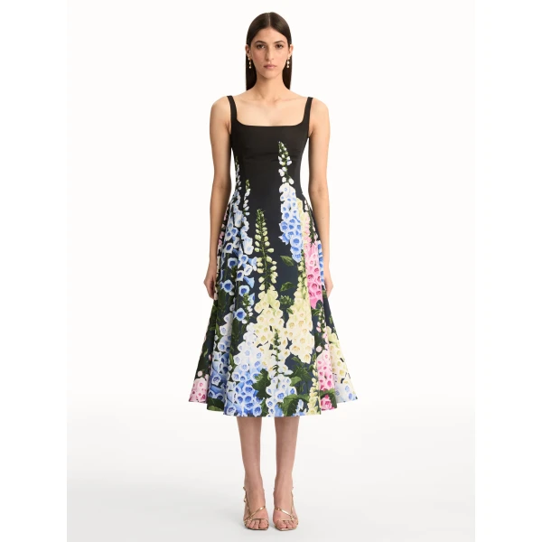 Oscar de la Renta Degradé Foxglove Faille Dress - Oscar de la Renta Dresses - American Couture - Shop at Coveti