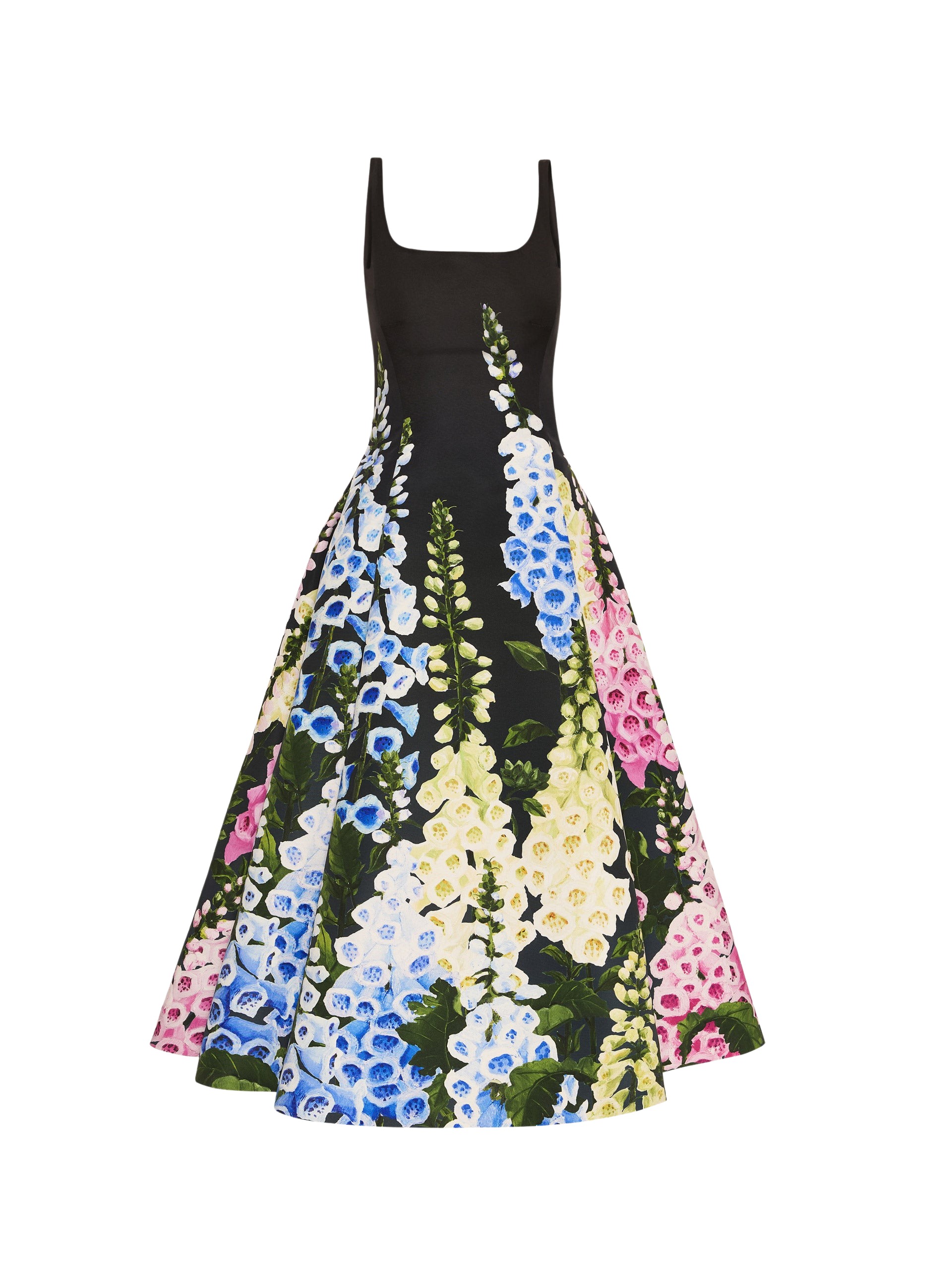 Oscar de la Renta Degradé Foxglove Faille Dress