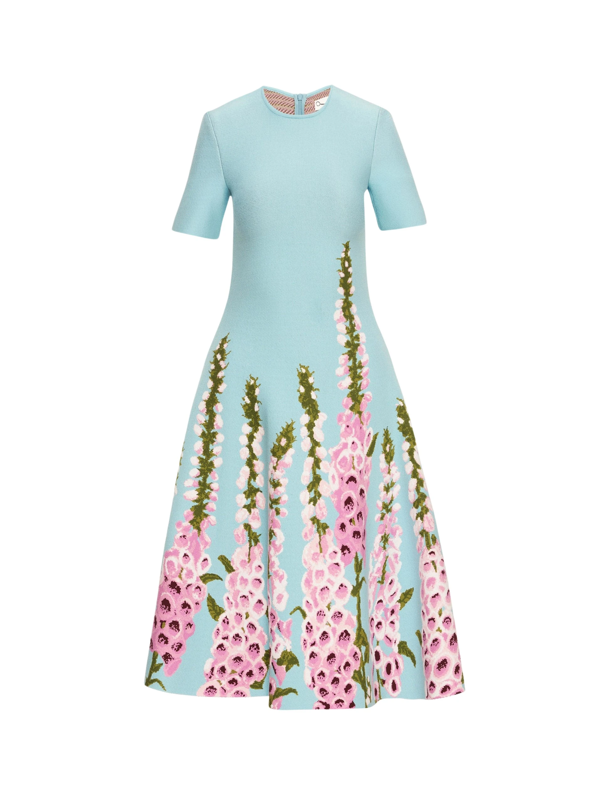 Degrade-Foxglove-Jacquard-Knit-Dress-Oscar-de-la-Renta-Dresses81422_nobg Oscar de la Renta Degradé Foxglove Jacquard Knit Dress - Oscar de la Renta Dresses - American Couture - Shop at Coveti