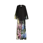 Oscar de la Renta Degradé Foxglove Silk Twill Caftan - Oscar de la Renta Dresses - American Couture - Shop at Coveti