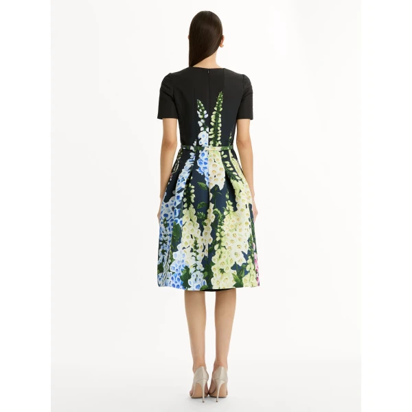 Oscar de la Renta Degradé Foxglove Split-Neck Dress - Oscar de la Renta Dresses - American Couture - Shop at Coveti