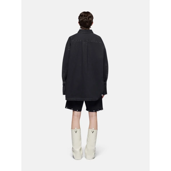 The Attico ‘Diana” Black Shirt Jacket, view 3