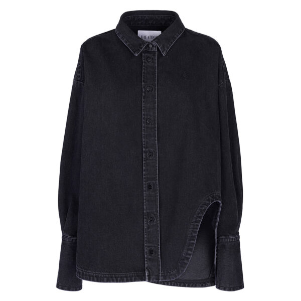 The Attico 'Diana'' Black Shirt Jacket - The Attico Jackets - Designed by Gilda Ambrosio & Giorgia Tordini - Shop at Coveti