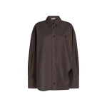 The Attico 'Diana'' Dark Brown Shirt - The Attico Tops - Designed by Gilda Ambrosio & Giorgia Tordini - Shop at Coveti