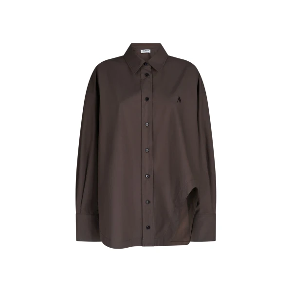 The Attico ‘Diana” Dark Brown Shirt, view 4