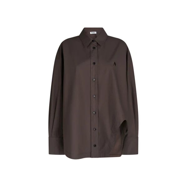 The Attico ‘Diana” Dark Brown Shirt