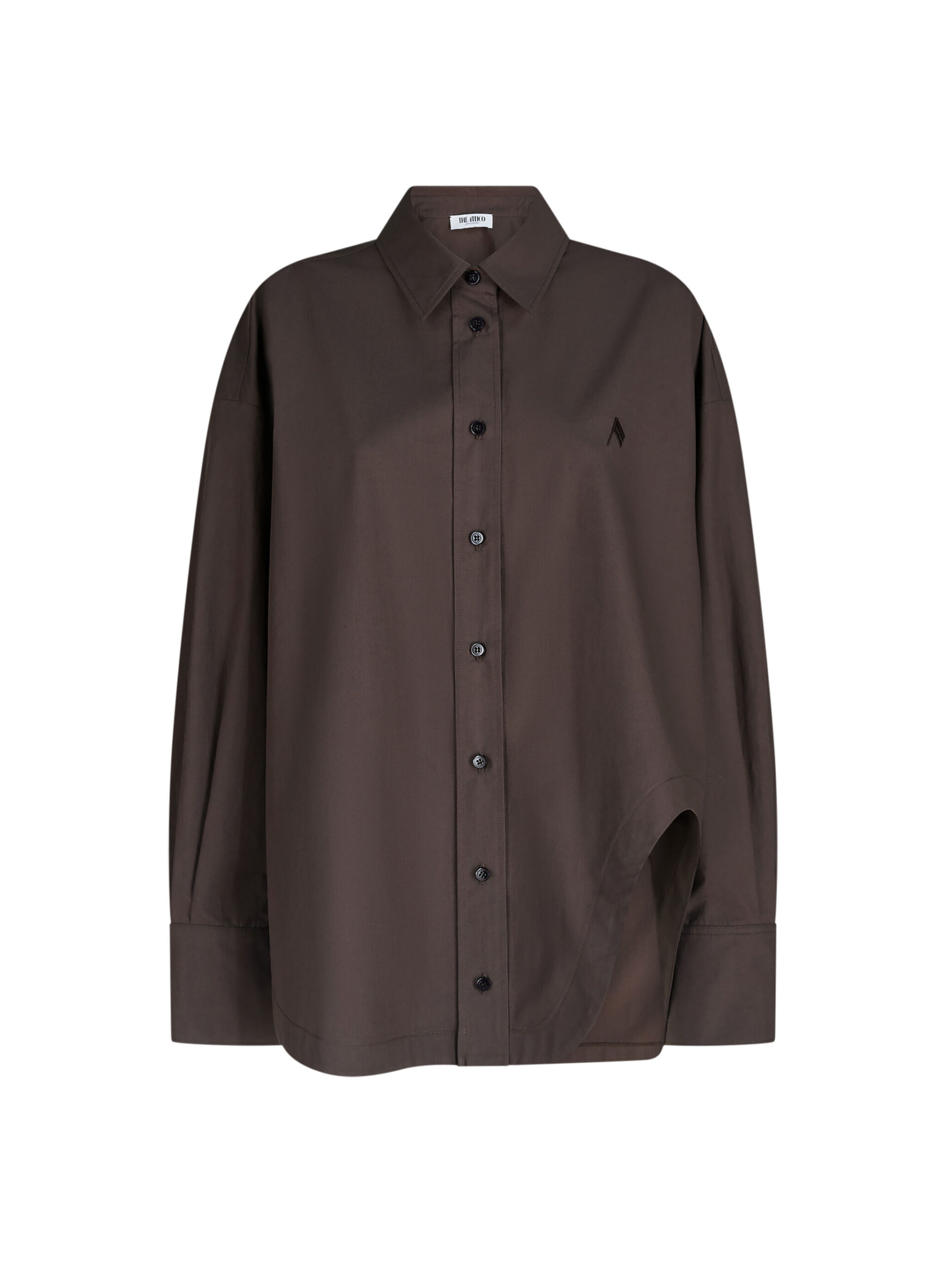 The Attico 'Diana'' Dark Brown Shirt - The Attico Tops - Designed by Gilda Ambrosio & Giorgia Tordini - Shop at Coveti The Attico 'Diana'' Dark Brown Shirt - The Attico Tops - Designed by Gilda Ambrosio & Giorgia Tordini - Shop at Coveti