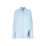 The Attico 'Diana'' Dusty Blue Shirt - The Attico Tops - Designed by Gilda Ambrosio & Giorgia Tordini - Shop at Coveti