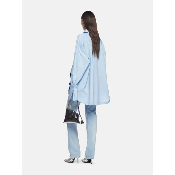 The Attico ‘Diana” Dusty Blue Shirt, view 3