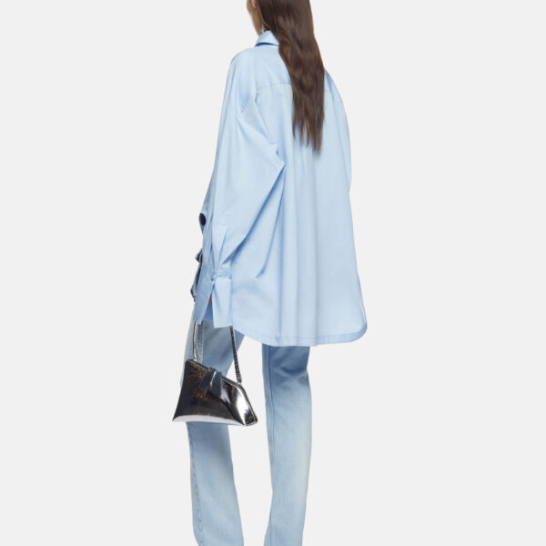 The Attico 'Diana'' Dusty Blue Shirt - The Attico Tops - Designed by Gilda Ambrosio & Giorgia Tordini - Shop at Coveti