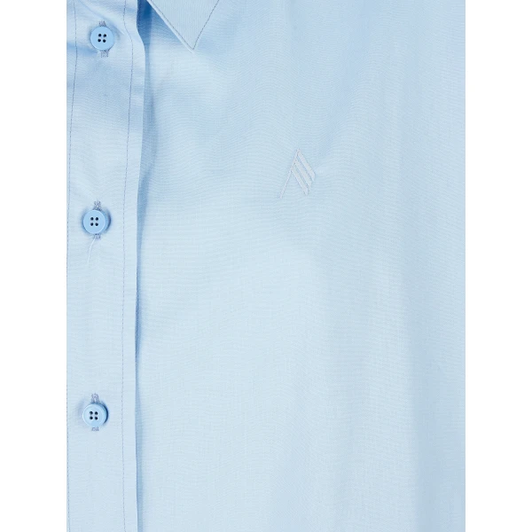 The Attico ‘Diana” Dusty Blue Shirt, view 4