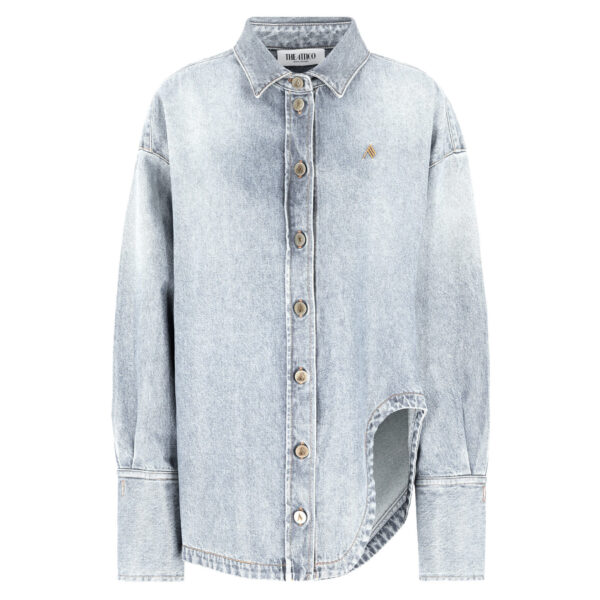 The Attico "Diana'' Sky Blue Shirt Jacket - The Attico Jackets - Designed by Gilda Ambrosio & Giorgia Tordini - Shop at Coveti