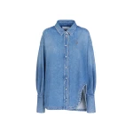 The Attico 'Diana'' Washed Blue Shirt Jacket - The Attico Jackets - Designed by Gilda Ambrosio & Giorgia Tordini - Shop at Coveti