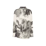 The Attico 'Diana'' White And Black Shirt - The Attico Tops - Designed by Gilda Ambrosio & Giorgia Tordini - Shop at Coveti