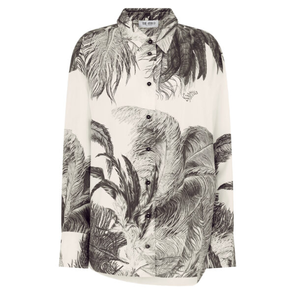 The Attico 'Diana'' White And Black Shirt - The Attico Tops - Designed by Gilda Ambrosio & Giorgia Tordini - Shop at Coveti
