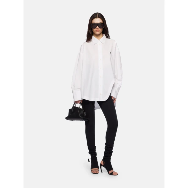 The Attico ‘Diana” White And Navy Blue Shirt, view 2