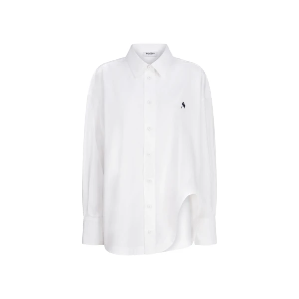 The Attico ‘Diana” White And Navy Blue Shirt