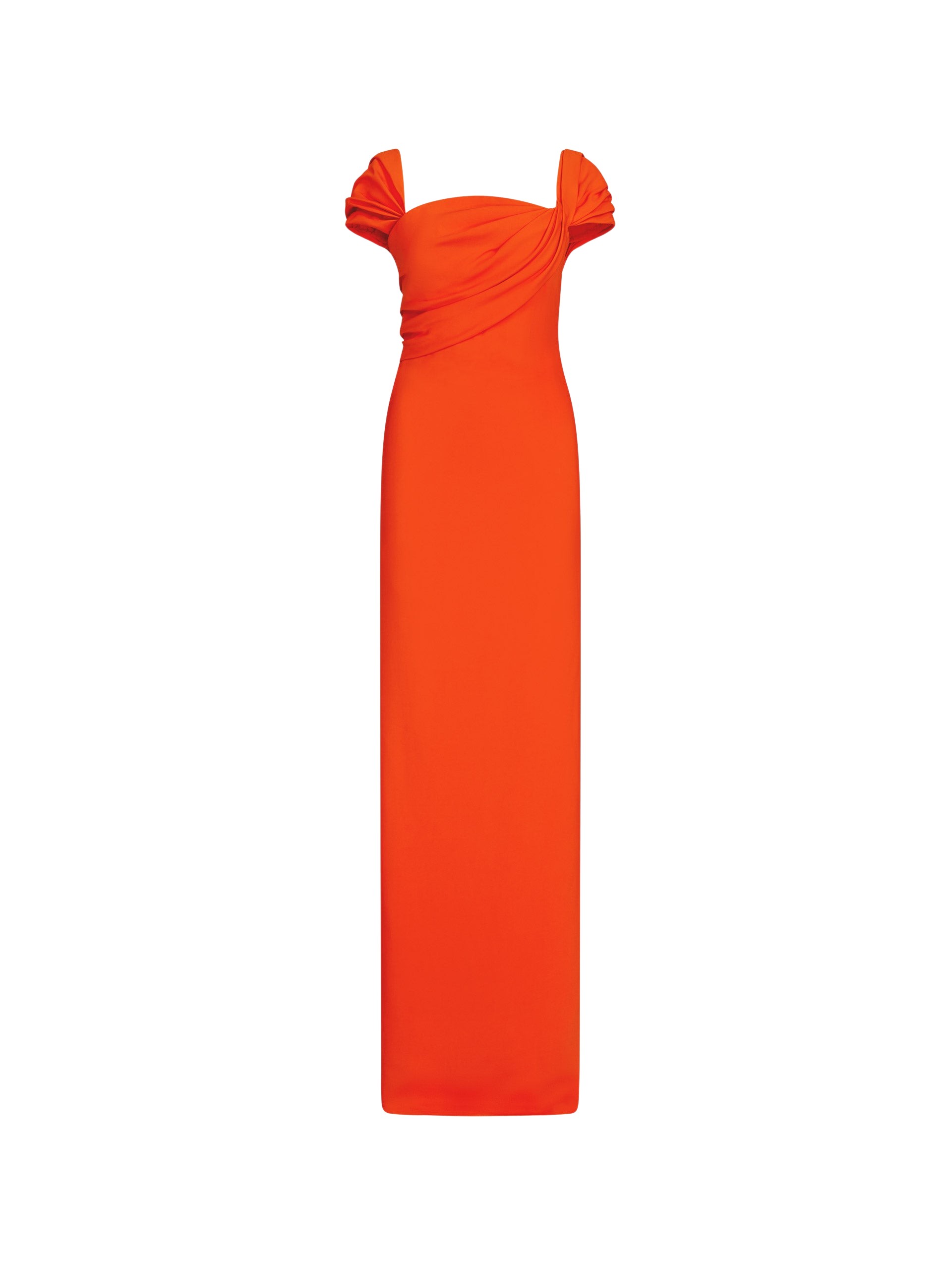 Oscar de la Renta Draped-Detailed Cady Gown