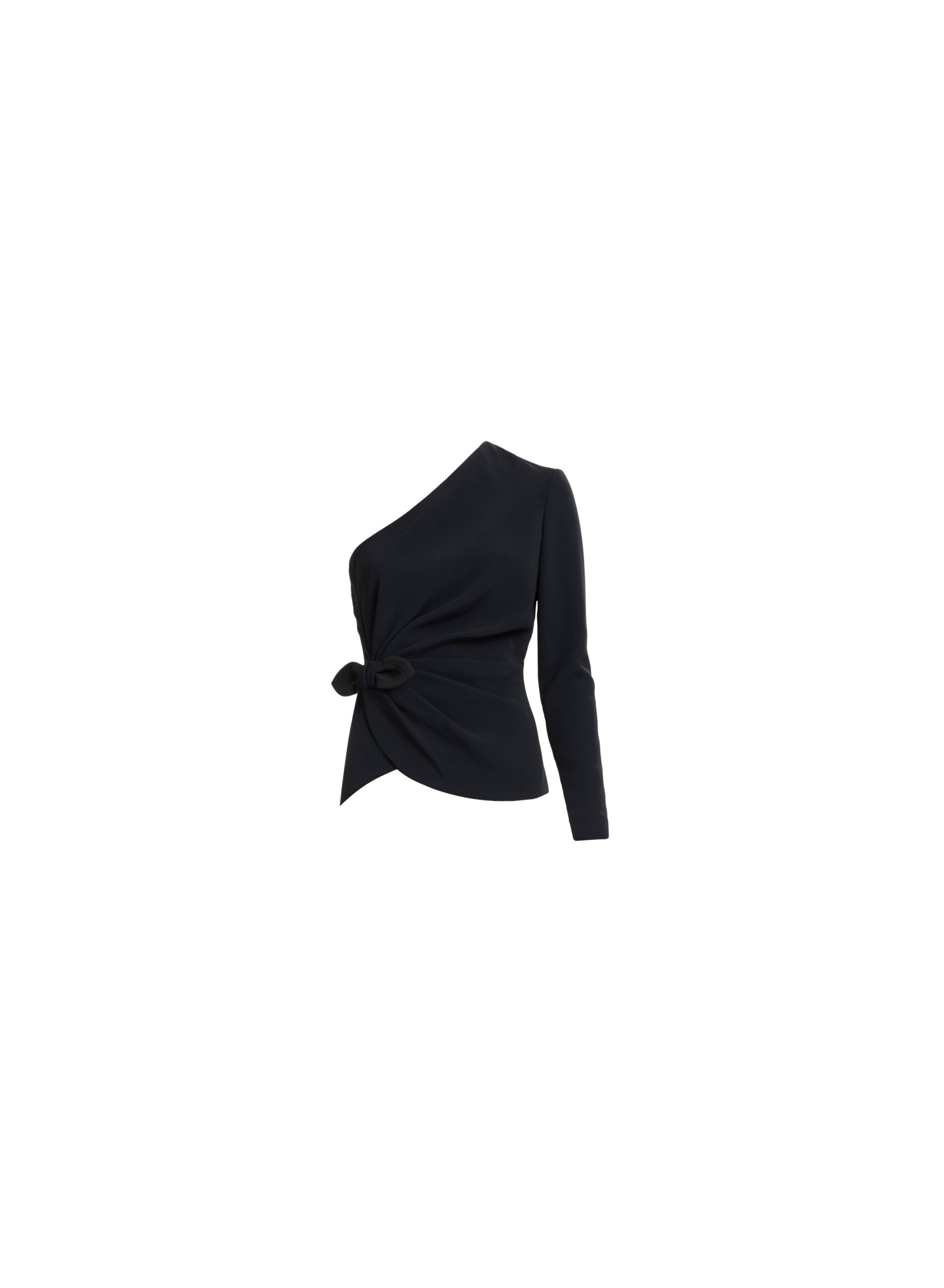 Elie Saab Asymmetric Cady Top Elie Saab Asymmetric Cady Top in Black featuring – Luxury Designer Fashion at Coveti.
