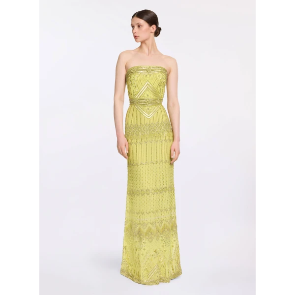 Elie Saab Bead Embroidered Dress, view 2
