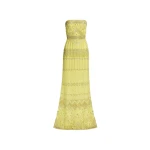 Elie Saab Bead Embroidered Dress in Green featuring  – Luxury Designer Fashion at Coveti.