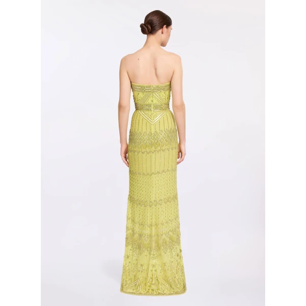 Elie Saab Bead Embroidered Dress, view 3