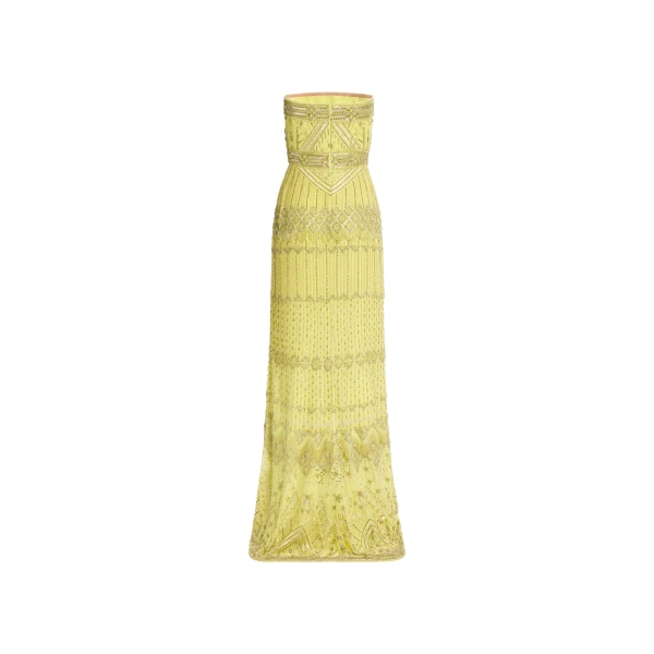 Elie Saab Bead Embroidered Dress, view 5