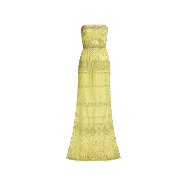 Elie Saab Bead Embroidered Dress