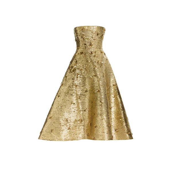 Elie Saab Bead Embroidered Golden Gown