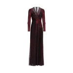 Elie Saab Bead Embroidered Long Dress in Red featuring  – Luxury Designer Fashion at Coveti.