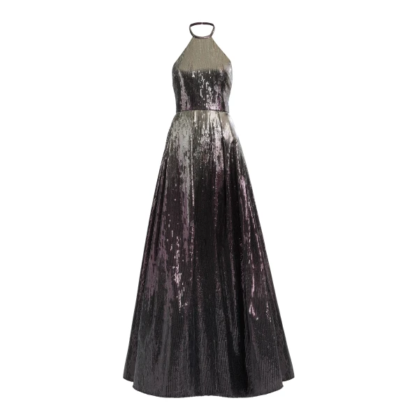 Elie Saab Halter Gradient Sequin Gown