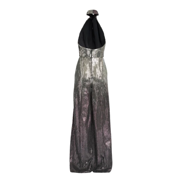 Elie Saab Halter Gradient Sequin Jumpsuit, view 5
