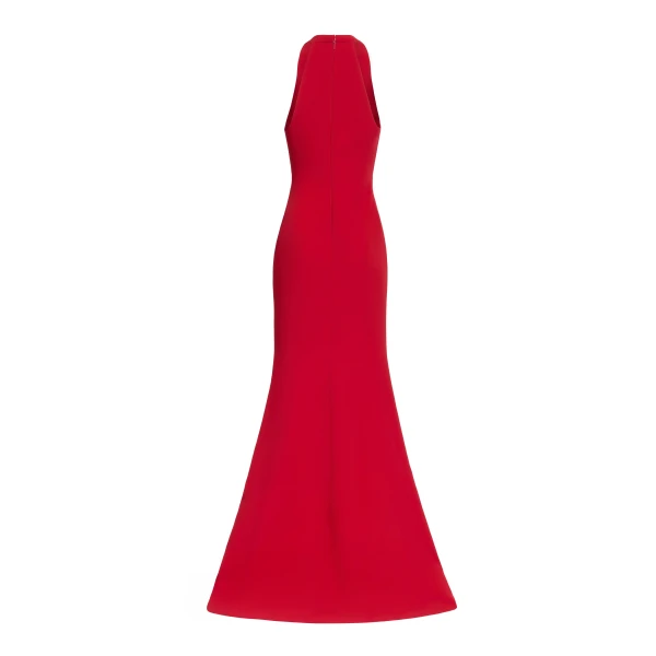 Elie Saab Long Cady Dress With Bow Detail, view 5